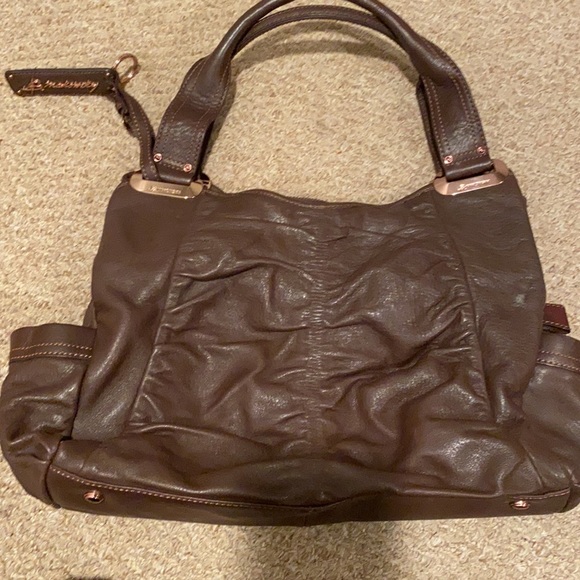B. MAKOWSKY LEATHER BROWN BAG - Picture 7 of 9